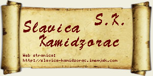 Slavica Kamidžorac vizit kartica